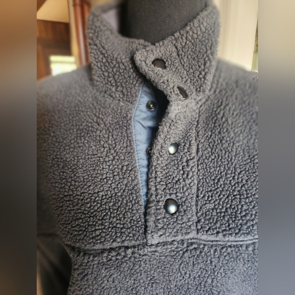 J. Crew fleece pullover, size medium, blue/green color - Picture 3 of 6